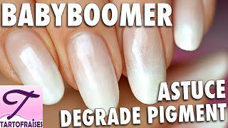 Tuto tendance Babyboomer  french manucure fondue  astuce dégradé au pigment [upl. by Ahsenor573]