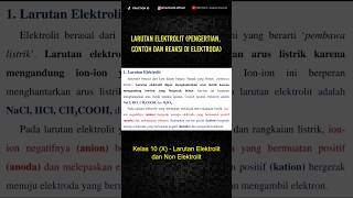 Larutan Elektrolit Pengertian Contoh dan Reaksi di Elektroda [upl. by Selby]