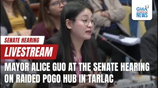 LIVE Bamban Tarlac Mayor Alice Guo at the Senate committee hearing on the raided Replay [upl. by Orella]