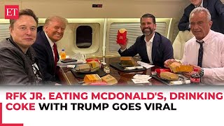 RFK Jr eating McDonalds drinking Coke with Trump goes viral after pledging to make America [upl. by Kalasky564]