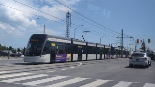 Line 5 LRV Eglinton Crosstown from Wynford Dr to Pharmacy Avenue [upl. by Eeluj]