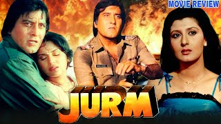 Jurm 1990 Hindi Action Movie Review  Vinod Khanna  Meenakshi Sheshadri  Sangeeta Bijlani [upl. by Ecadnac]