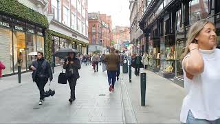 Grafton StreetWiclow Street dublin city 4k uhd video walking dublinlife christmas 2023 [upl. by Nayd917]