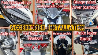 Honda click 125i accessories installation simple set up 2024 [upl. by Lyda]