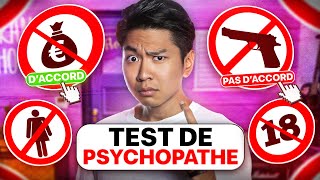 JE FAIS LE TEST DE PSYCOPATHE  Pas daccord avec le résultat bref [upl. by Hpejsoj]