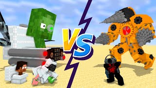 Minecraft Mobs  Skibidi Toilets vs Titan Drillman  Minecraft Animation [upl. by Acihsay]