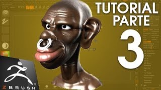 TUTORIAL BÁSICO DE ZBRUSH EN ESPAÑOL PARTE 3  Esculpir el busto [upl. by Topper]