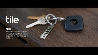 Tile Mate 2022 1PackBlack Bluetooth Tracker Keys Finder and Item Locator for Keys Bags [upl. by Ojeibbob]