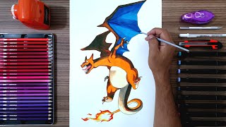 DESENHANDO CHARIZARD 006 PLAY DRAWING completando a pokédex [upl. by Nellek103]