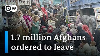 Pakistan rounds up undocumented Afghan refugees  DW News [upl. by Holland643]