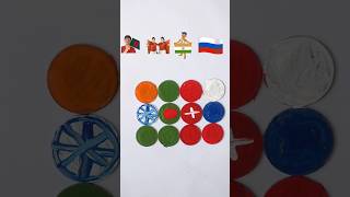 Indian 🇮🇳 Switzerland 🇨🇭 Bangladesh 🇧🇩 Russian 🇷🇺 Flag Paintings 🎨 On Coins 🪙  Independence Dayart [upl. by Ricardo228]