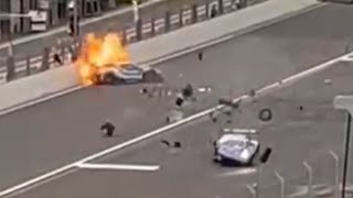 Huge Fire Crash 24h Spa 2024 Porsche amp Ferrari mennemTV [upl. by Luca315]