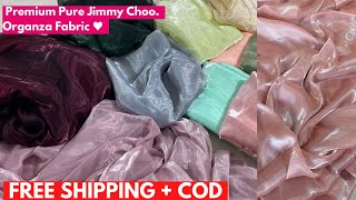 Most Premium Jimmy Choo Organza Fabric Sarees 😍 COD Free Shipping Available Net Fabric [upl. by Lisha]