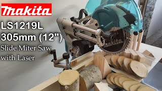 The Best Slide Miter Saw  Makita LS1219L 305mm 12quot 1800W DXT  Unbox and test [upl. by Saibot]