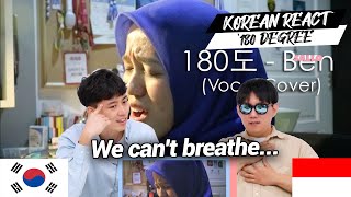 Korean Reaction Tiffani Afifa  180 Degree Ben VOCAL COVER  Indonesia [upl. by Pacificia]