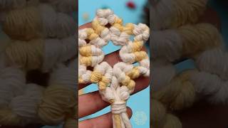 Tutorial👆 Floco de Neve de Macramê macrame tutorialmacrame macramepassoapasso natal [upl. by Vincelette]