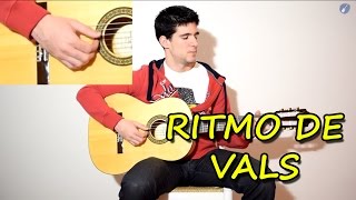 Como tocar ritmo de VALS en GUITARRA tutorial [upl. by Nileak945]