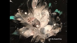 148 How to Paint a Flower Dip Painting Acrylic Pour [upl. by Omidyar]