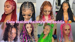 CUTE BRAIDED HAIRSTYLES 🔥😍 NEW BRAIDS HAIRSTYLES 2024✨ [upl. by Corby]