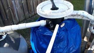 Replacing Hayward pool sand filter tankwmv [upl. by Acima]