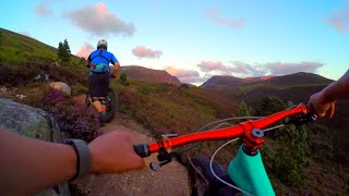 Sunset Ride  Lairig Ghru Descent  mtb  Scotland [upl. by Morie]