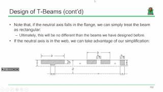 CE 413 Lecture 17 TBeam Design 20170220 [upl. by Ahsatak359]