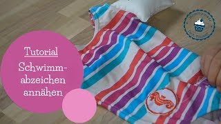 Seepferdchen Schwimmabzeichen anbringen  Seepferdchen Abzeichen annähen  Nähanleitung  mommymade [upl. by Volnak]