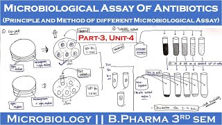 Microbiological assay of antibiotics  Principle and method of different microbiological assay  P3 [upl. by Nnov]