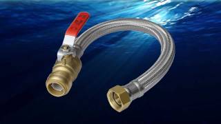 How to Install a Water Heater with Flex Hose Water Connectors [upl. by Lilahk]