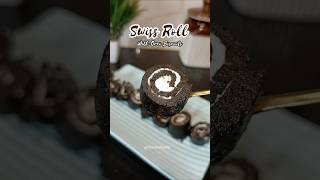 Swiss roll with OREO BISCUITS 😍 shorts youtubeshorts [upl. by Ditzel]