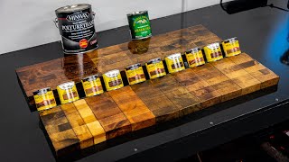 10 Wood Stain Colors and Finishes Comparison [upl. by Rustice]