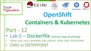 Elements of Dockerfile OpenShift Containers amp Kubernetes Part12 RedHat EX180 EX288 [upl. by Derwood473]