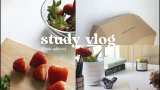 study vlog🌙 finals week cramming  more [upl. by Oicirbaf939]