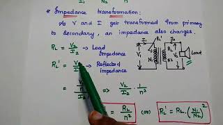 Transformer Coupled Class A Amplifier  Power Amplifier [upl. by Hpseoj]