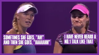 Wozniacki Frustrated With Niculescu  Sometimes She Goes quotAhquot And Then She Goes quotAaaaaahhquot [upl. by Myrle]