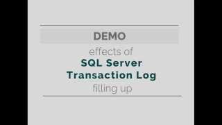 Effects of a Full SQL Server Transaction Log [upl. by Erdnael384]