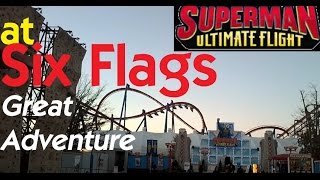 Superman Ultimate Flight at Six Flags Great Adventure  Full Ride Experience [upl. by Vocaay295]