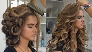 Bouncy Curls Tutorial Tips for Massive Volume with a 33mm Iron [upl. by Nosrettap]