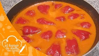 Pimientos del Piquillo con Bacalao y Salsa de Pimientos [upl. by Dloreg27]