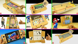 10 Amazing Cardboard Games Compilation [upl. by Warrin]