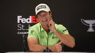 Viktor Hovland Tuesday Press Conference 2024 Fedex St Jude Championship [upl. by Ahens]