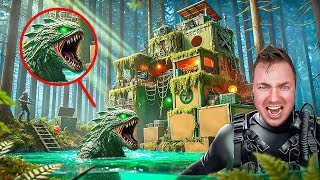 CAPTURING POND MONSTER In Our BOX FORT SPY BASECardboard Crafts [upl. by Inram]