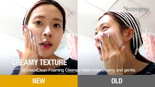 Neutrogena Deep Clean Foaming Cleansers New Formula [upl. by Garlanda]