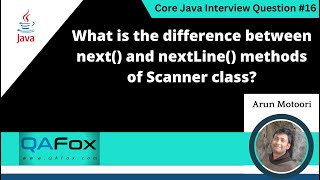 Difference between next amp nextLine methods of Scanner class Core Java Interview Question 16 [upl. by Rue]