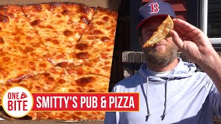 Barstool Pizza Review  Smittys Pub amp Pizza Taunton MA presented by Rhoback [upl. by Schreib]