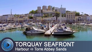 Torquay Harbour to Torre Abbey Sands English Riviera Torbay Devon Walks [upl. by Ailiec]