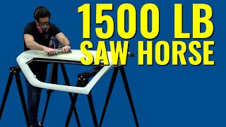 HEAVY DUTY 1500 lb Metal Saw Horse  Perfect for Metal Fabrication Or Woodworking  Eastwood [upl. by Aratal650]