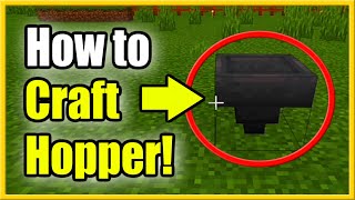 How to Make a Hopper in Minecraft Survival Fast Recipe Tutorial [upl. by Ching]