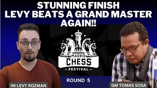 IM Levy Rozman vs GM Lelys Martinez  Madrid Chess Festival 2024  Round 5 [upl. by Annayar294]