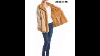 WENDEJACKE GOLD WIESEL PELZ MODE LUXUS FELL INNENFUTTER [upl. by Merwin]